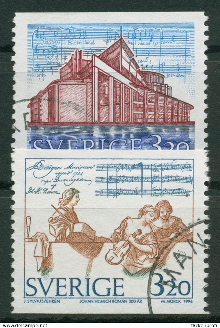 Schweden 1994 Opernhaus Göteborg Musiker 1845/46 Gestempelt - Used Stamps