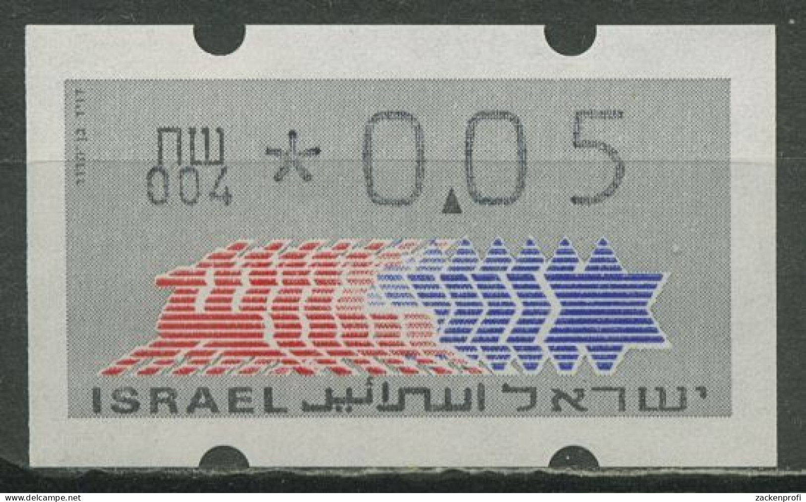 Israel ATM 1990 Hirsch Automat 004 Einzelwert ATM 3.1.4 Postfrisch - Automatenmarken (Frama)