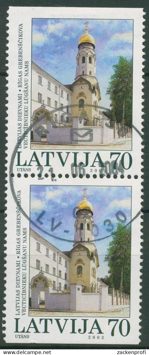 Lettland 2002 Bauwerke Kirchen 578 D/D Gestempelt - Latvia