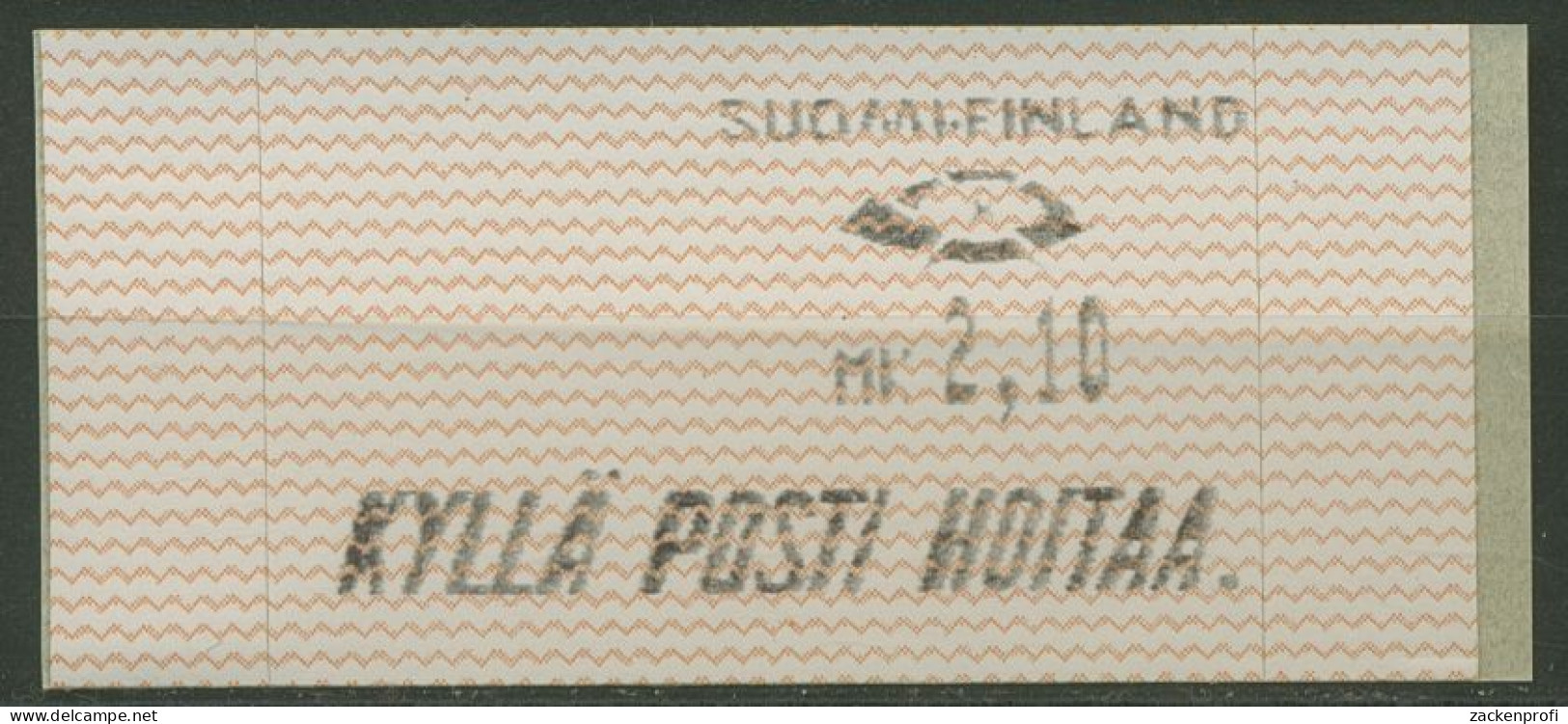 Finnland Automatenmarken 1991 Wellenlinien Einzelwert ATM 10.1 Z 1 Postfrisch - Automatenmarken [ATM]