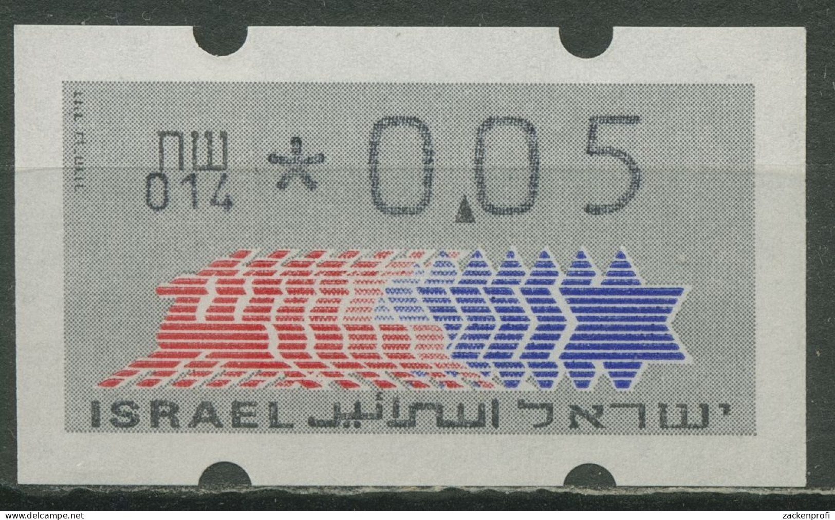 Israel ATM 1990 Hirsch Automat 014 Einzelwert ATM 3.1.14 Postfrisch - Franking Labels