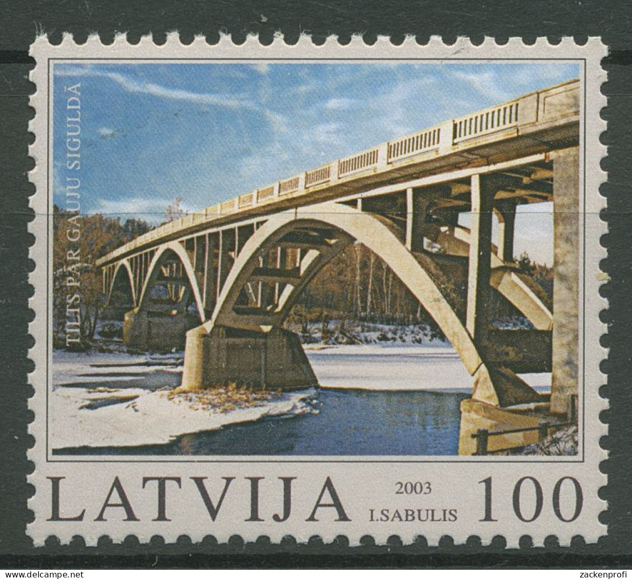 Lettland 2003 Brücken Sigulda Blockeinzelmarke 593 Postfrisch - Lettland