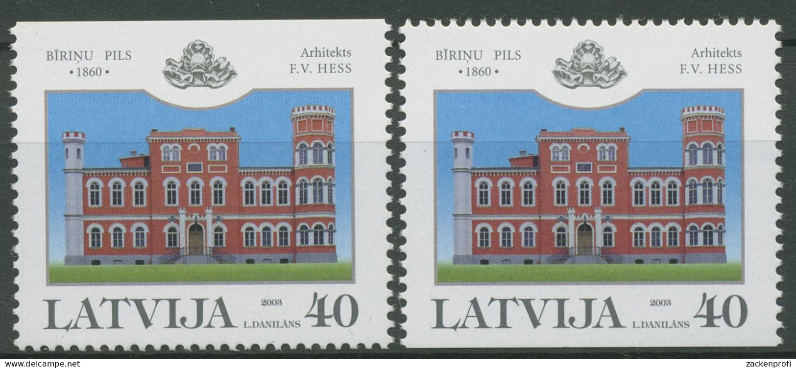 Lettland 2003 Bauwerke Schloss Birini 597 D/D Postfrisch - Letonia