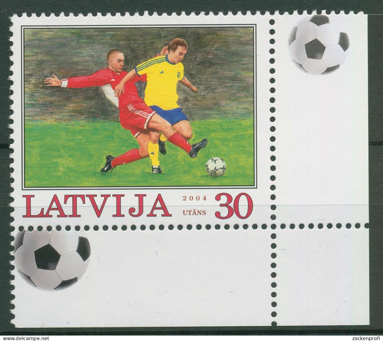 Lettland 2004 Fußball-EM Portugal 614 Ecke Postfrisch - Letonia