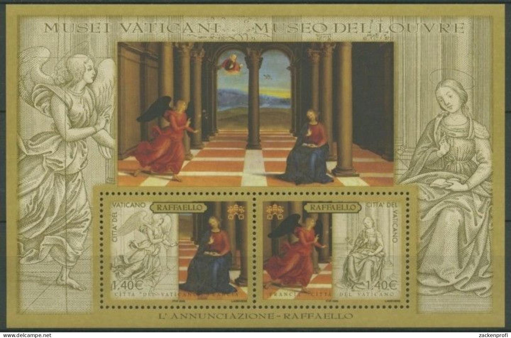 Vatikan 2005 Museen Der Welt Gemälde Block 26 Postfrisch (C91516) - Blocks & Sheetlets & Panes