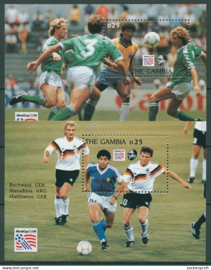 Gambia 1993 Fußball-WM In Den USA Block 211/12 Postfrisch (C28159) - Gambia (1965-...)