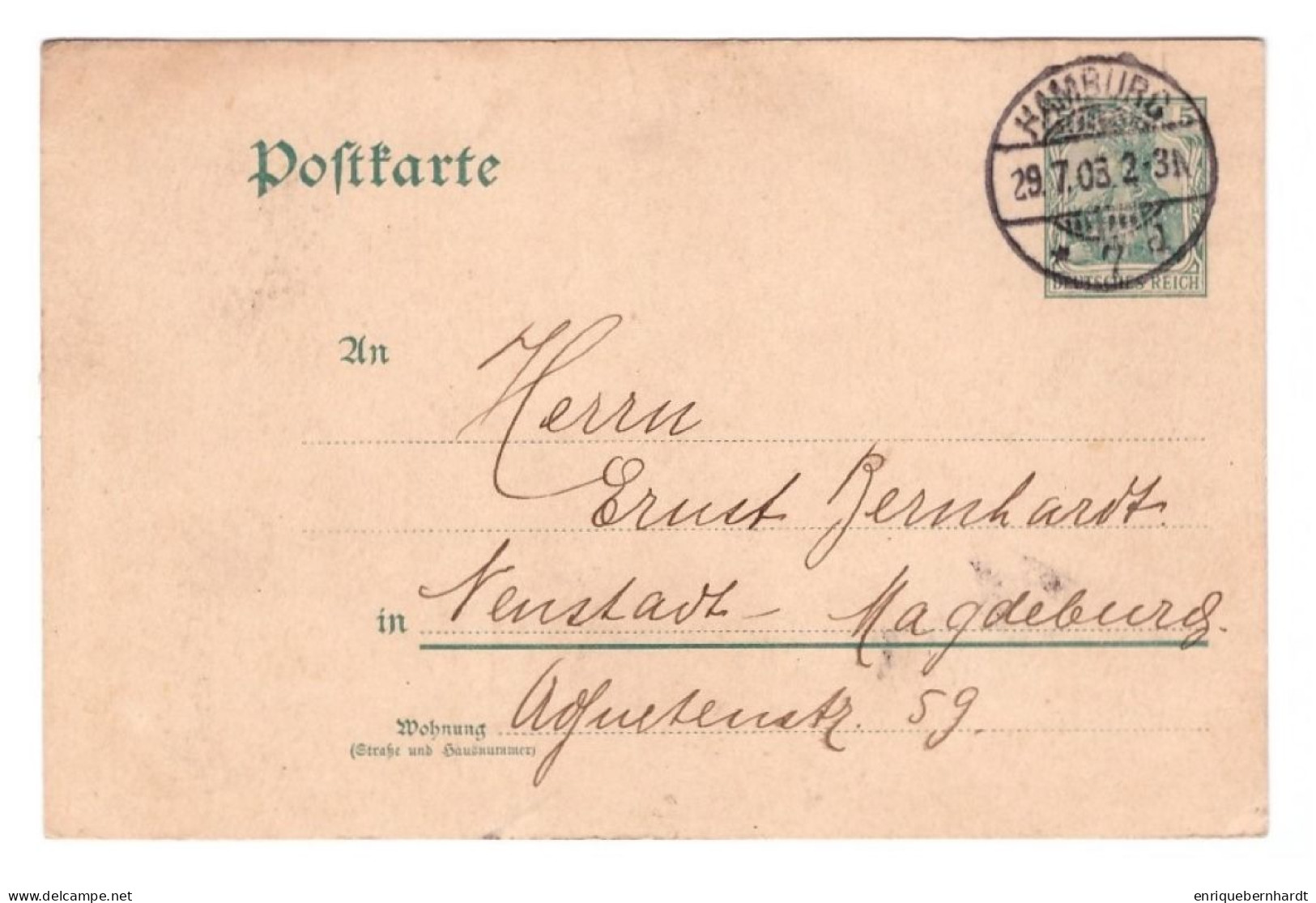 DEUTSCHLAND // POSTKARTE // 1903 - Autres & Non Classés