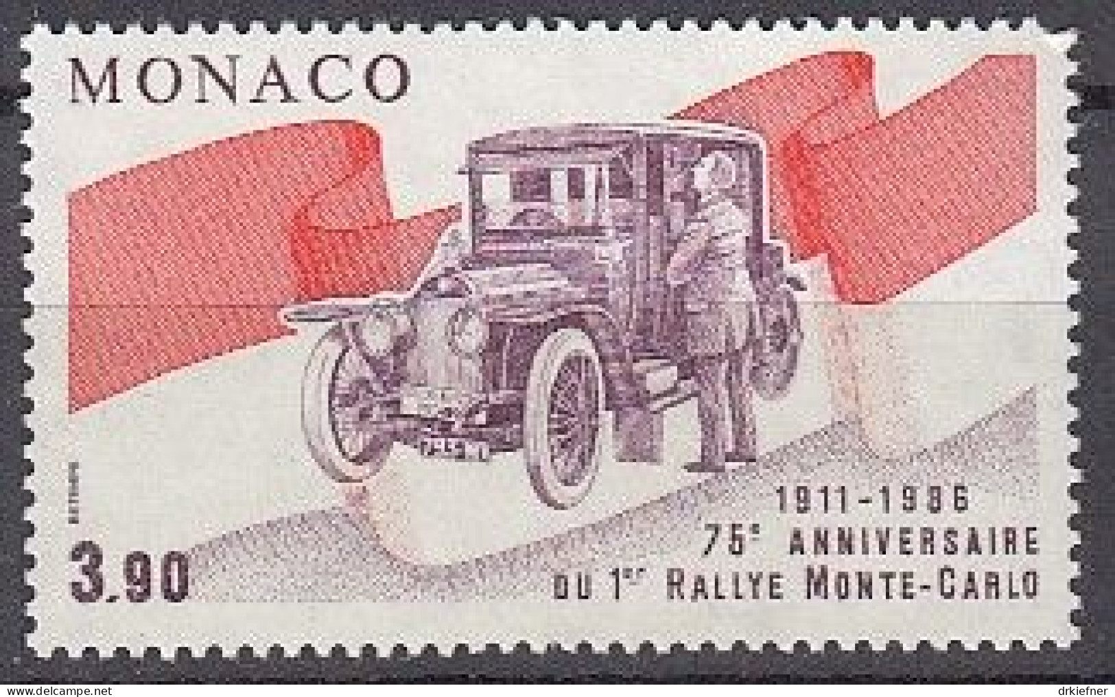 MONACO  1759, Postfrisch **, 75 Jahre Ralley Monte Carlo, 1986 - Nuovi
