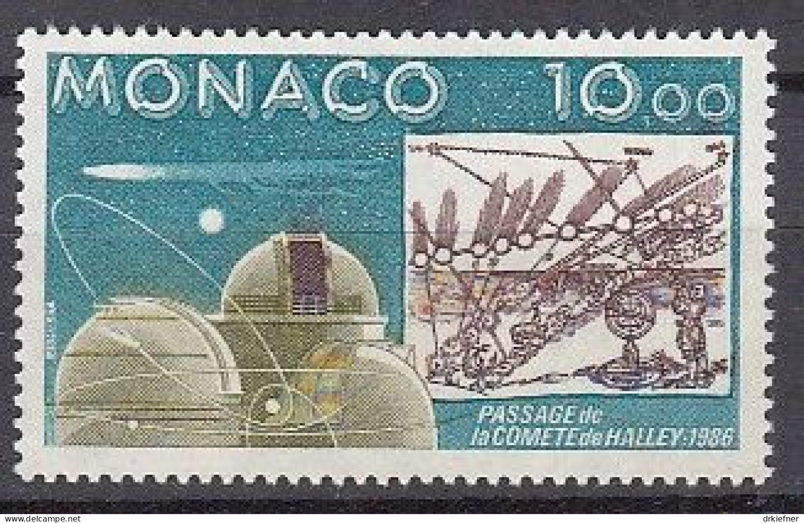 MONACO  1761, Postfrisch **, Halleyscher Komet, 1986 - Ongebruikt