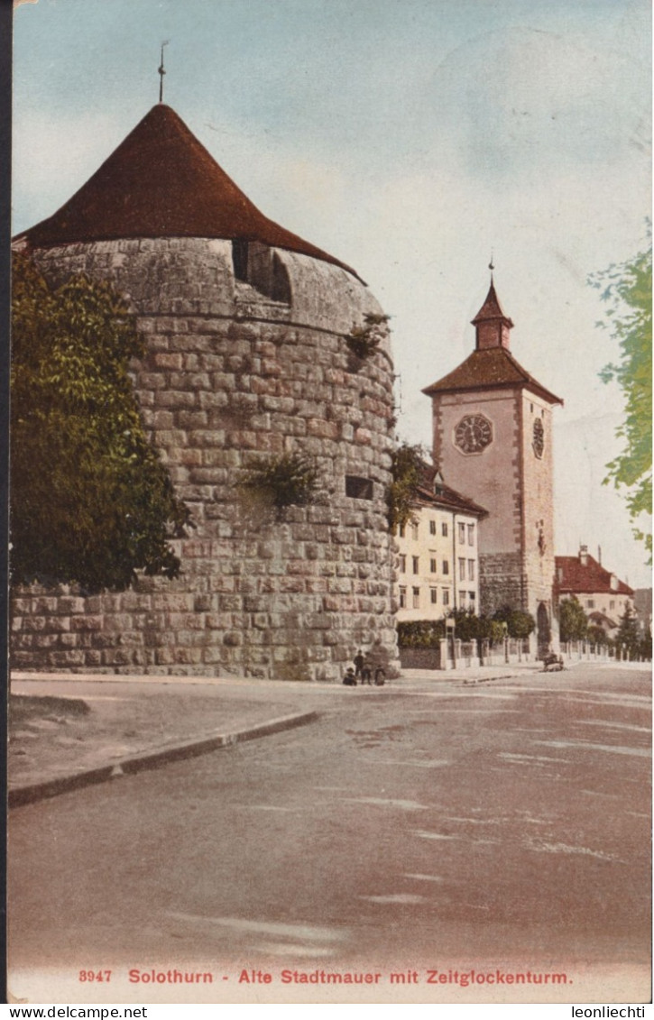AK, Solothurn Alte Stadtmauer Mit Zeitglockenturm ⵙ Solothurn + Weisslingen 3.Vll.11. Zum: 125lll,Mi: 113lll - Soleure