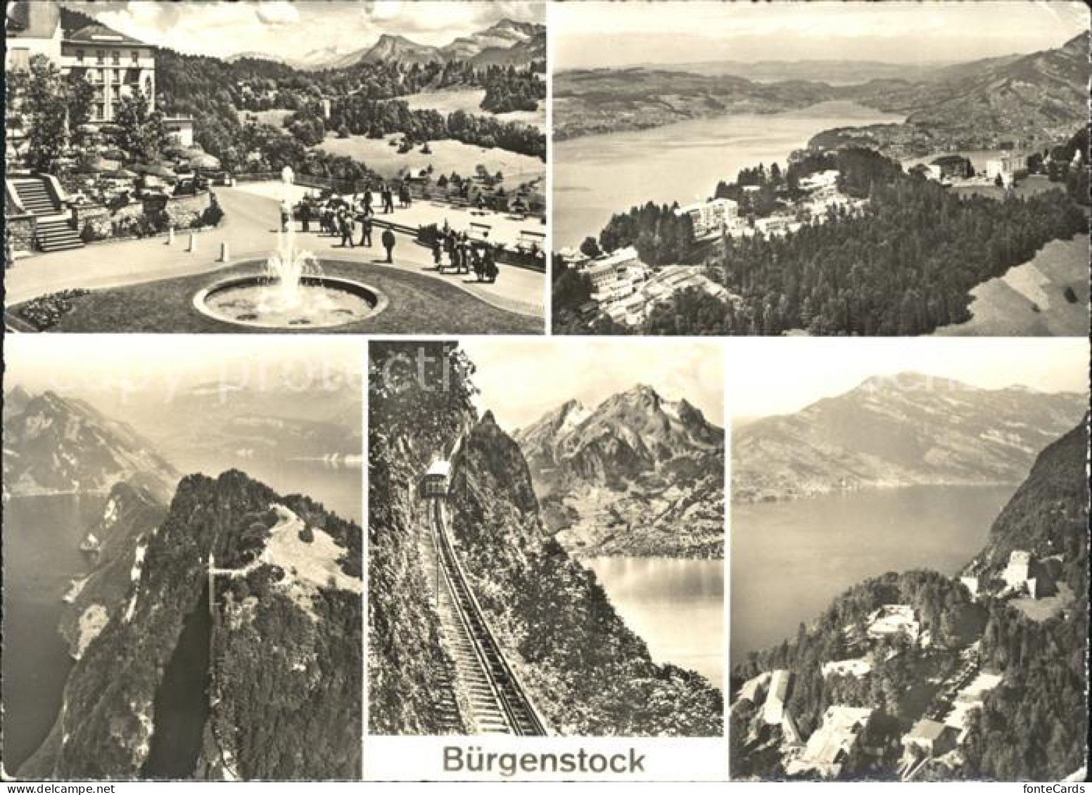 11640392 Buergenstock Springbrunnen Bergbahn Buergenstock - Autres & Non Classés