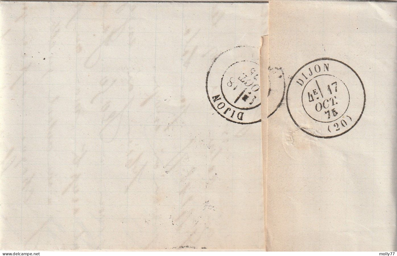 Lettre De Gray à Dijon LAC - 1849-1876: Periodo Classico