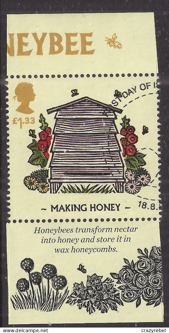 GB 2015 QE2 £1.33 Honey Bee Making Honey Ex M/S & Fdc SG MS 3742 ( A1178 ) - Used Stamps