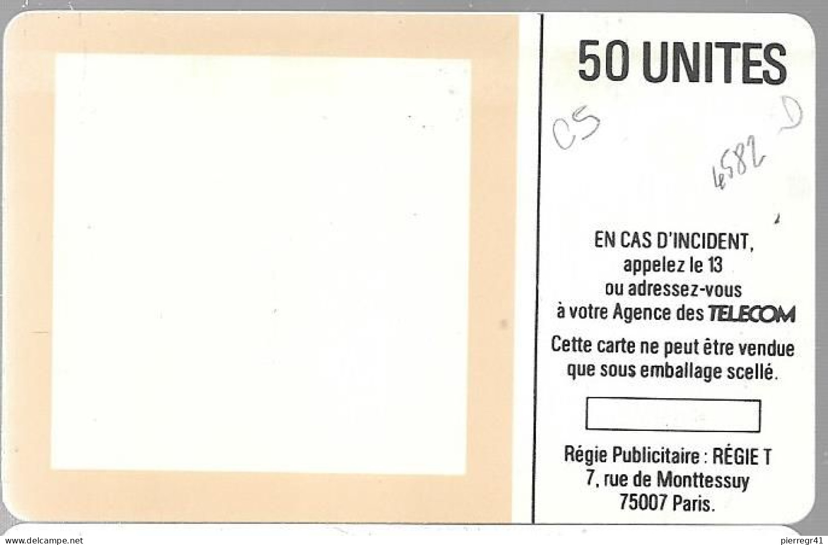 CARTE²°-PUCE-INTERNE-C5-SO2-CORTOT BLEU-V° 4Pe 4582-3500Ex-Utilisé-TBE - Interner Gebrauch