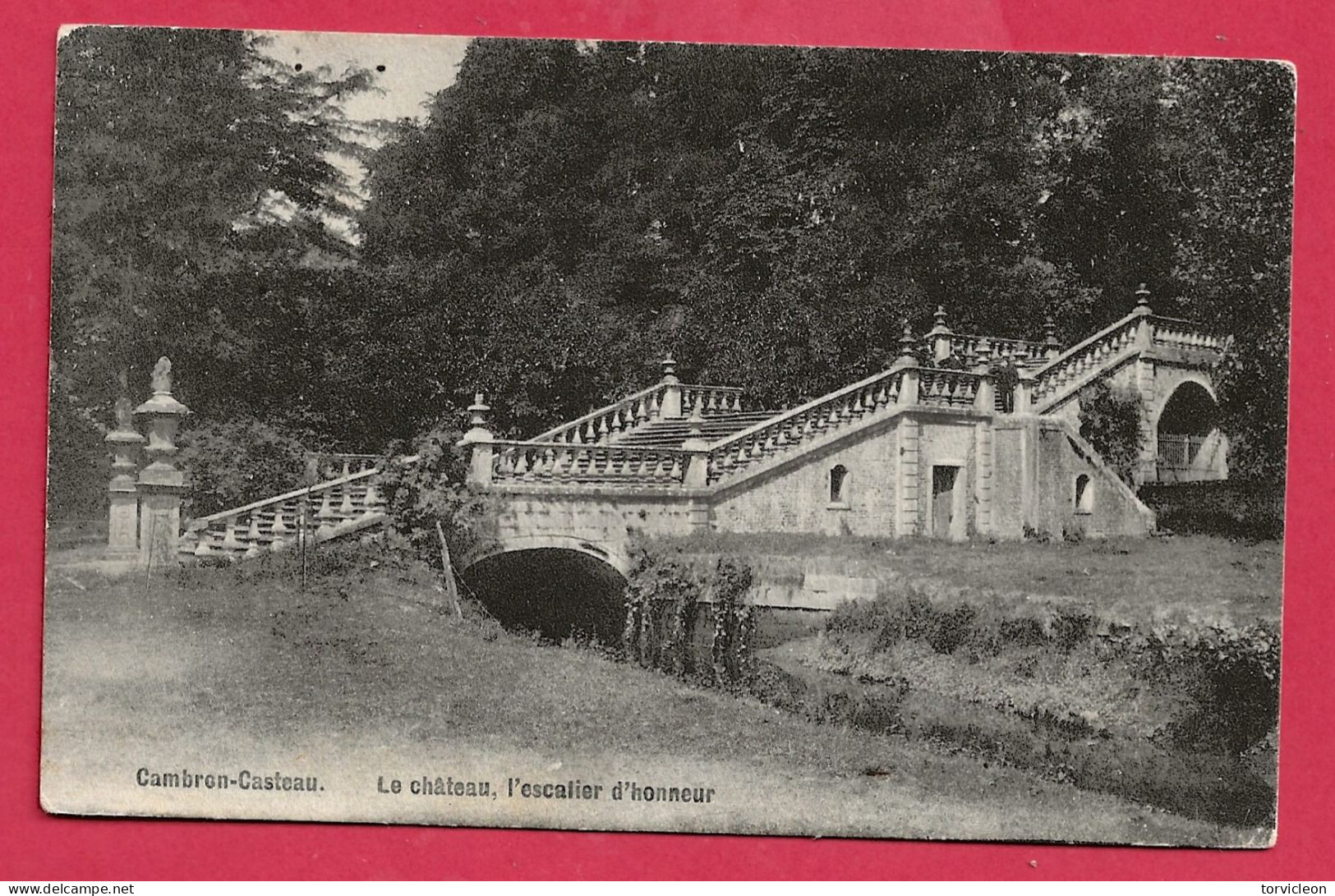 C.P. Cambron-Casteau  =  Le  Château  :  L'escalier  D' Honneur - Brugelette