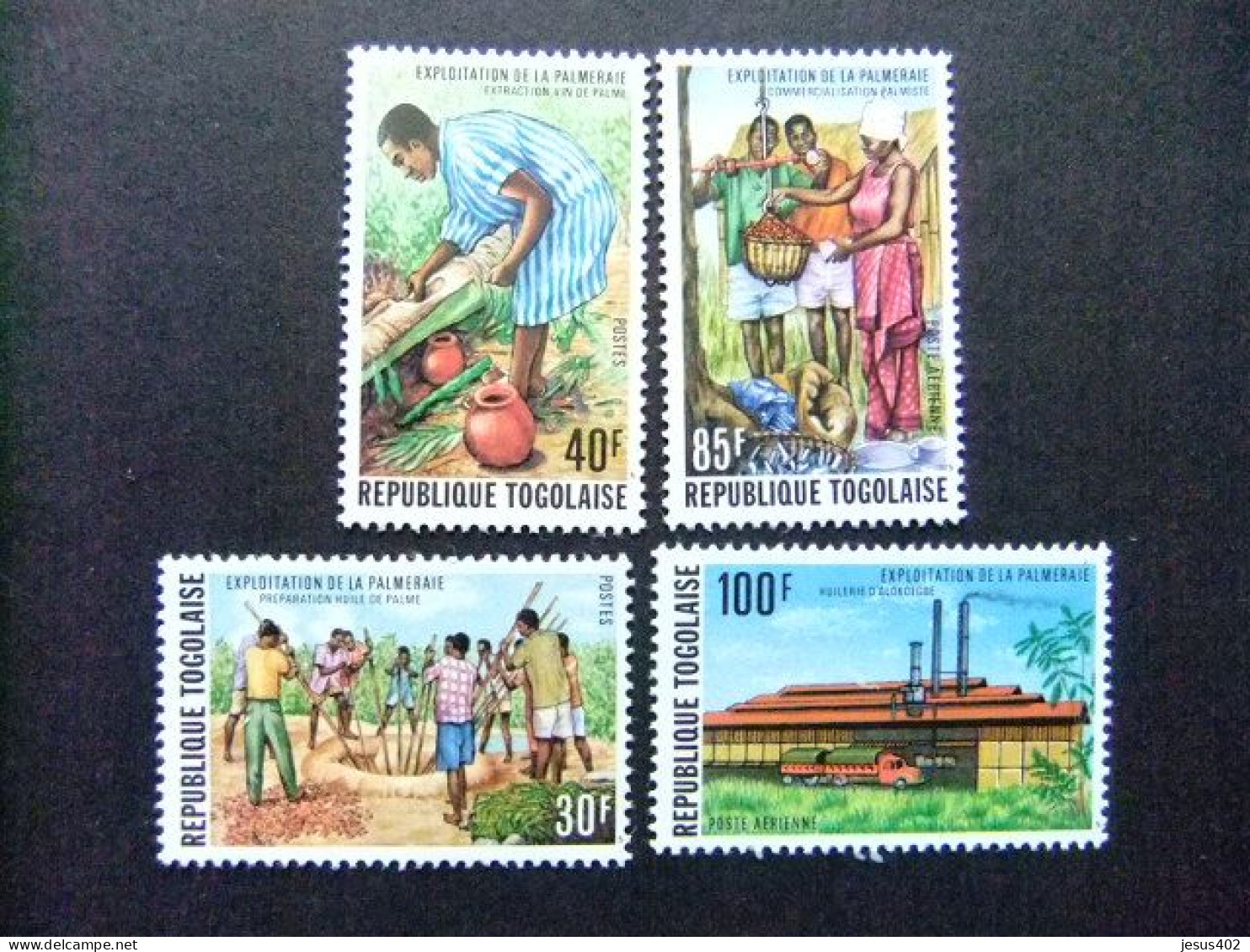 55 TOGO REPUBLIQUE TOGOLAISE 1975 / CULTIVO DE PALMERAS / YVERT 845/ 46 PA 254 / 55 ** MNH - Agriculture