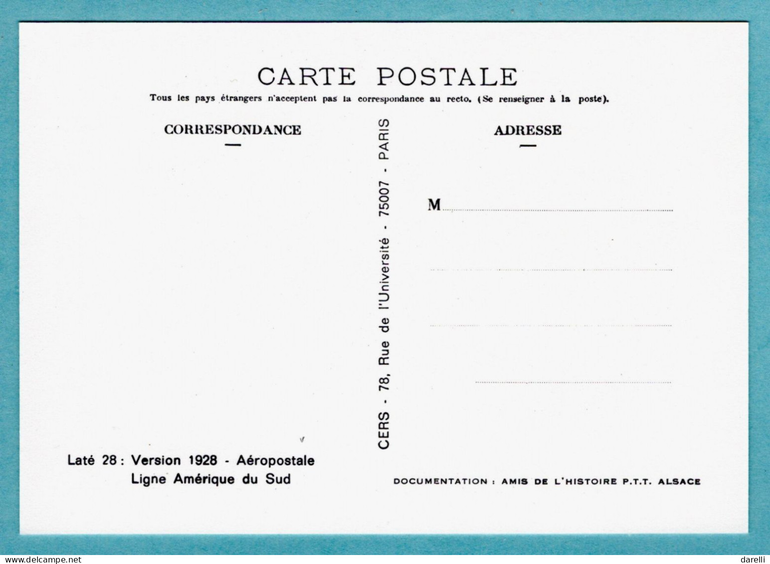 CP - N°53 - Les Avions Postaux : Laté 28 - Musée Postal - 1919-1938: Entre Guerres