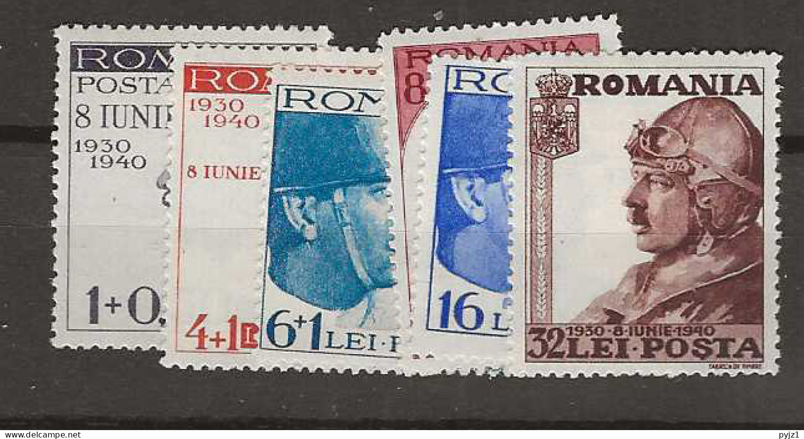 1940 MH Romania Mi 625-30 - Unused Stamps