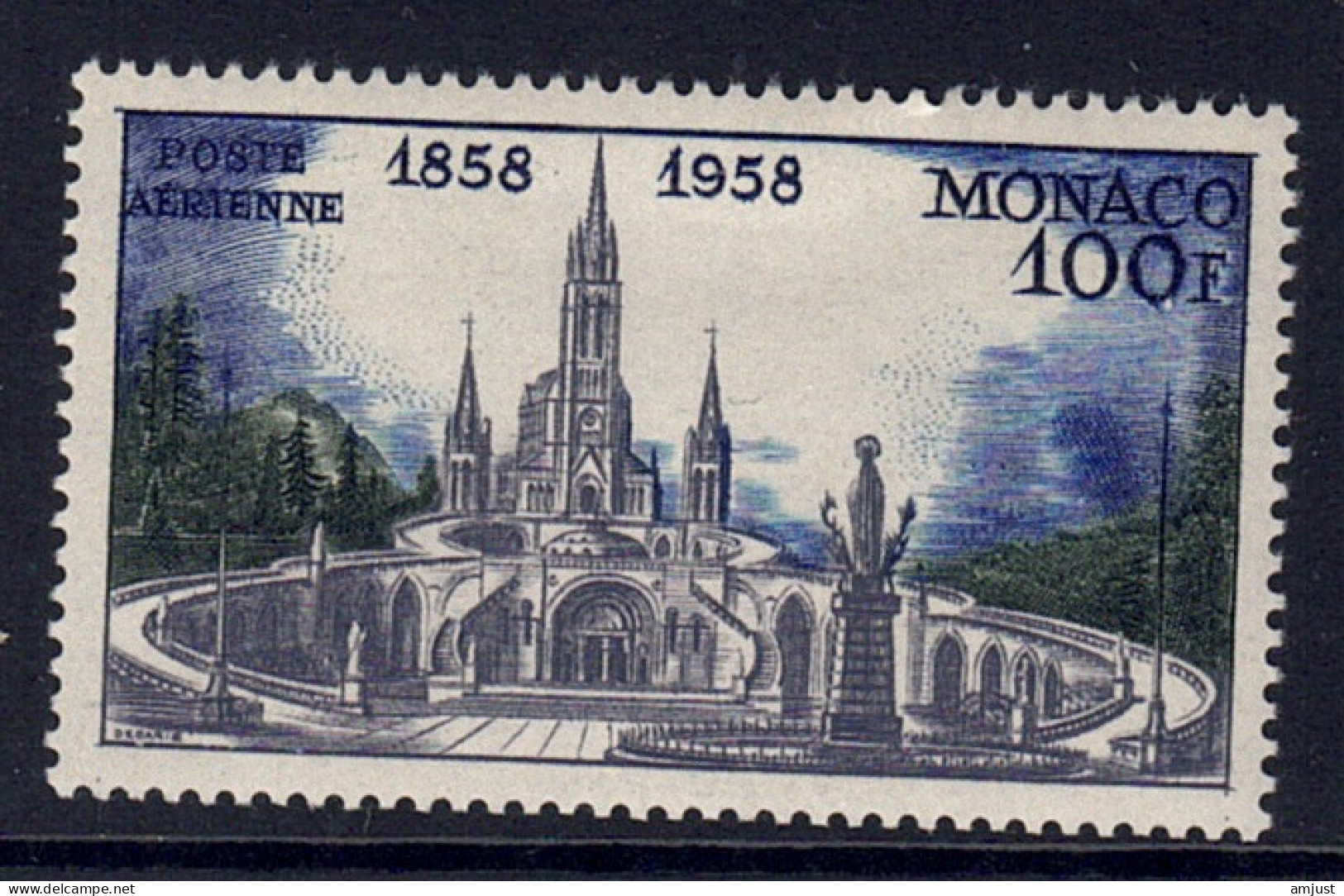 Monaco // Poste Aérienne // 1958 // 100 Ans Des Apparitions De Lourdes  Timbres Neufs** MNH  No. Y&T 69 - Aéreo