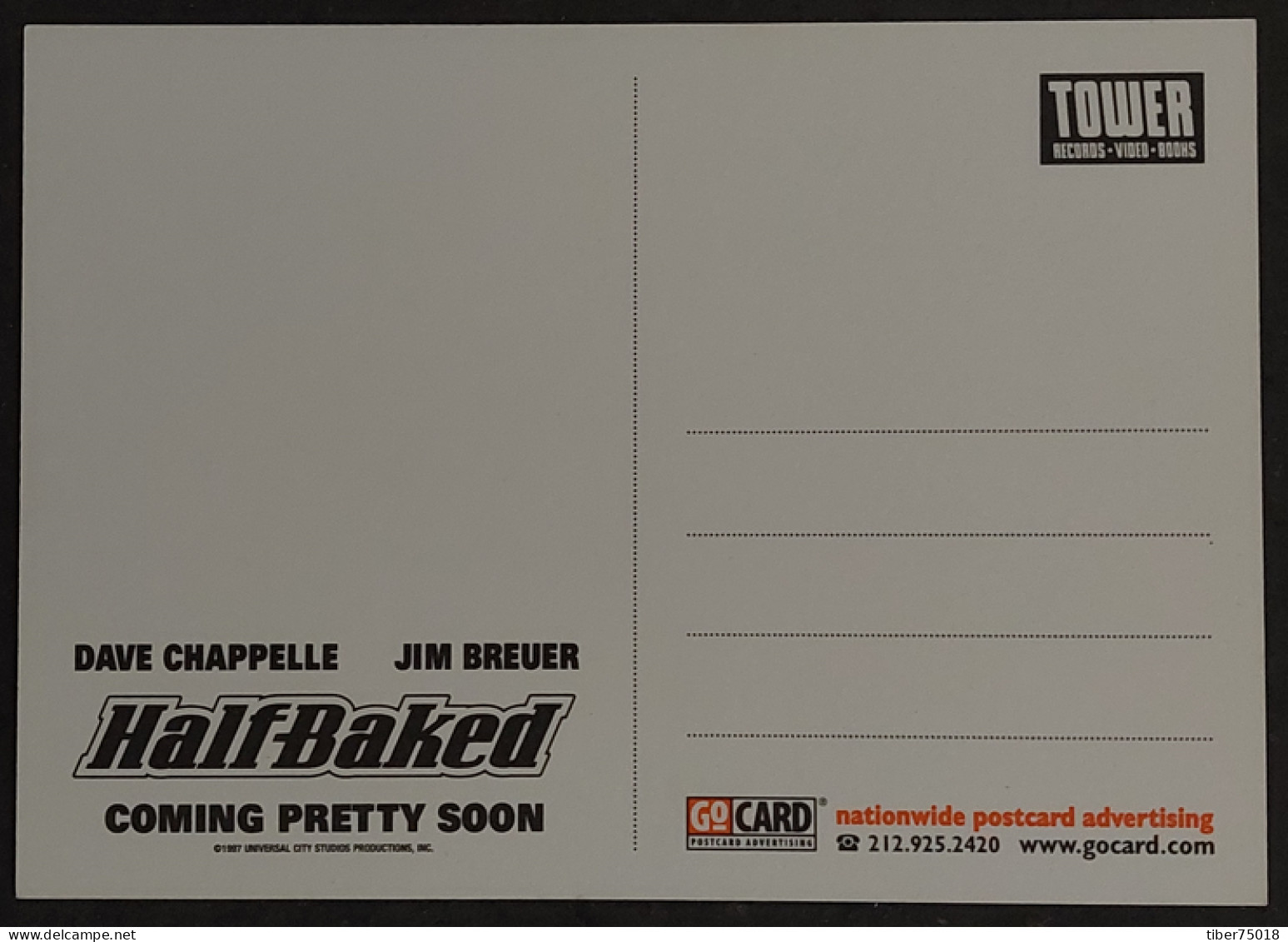 Carte Postale (Tower Records) Half-Baked (cinéma - Film - Affiche) Dave Chappelle - Jim Breuer - Manifesti Su Carta