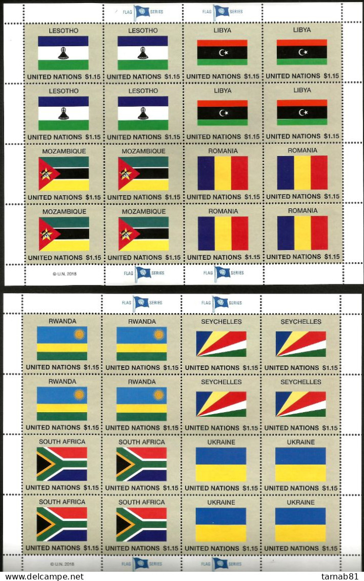 ONU  2018 Nations Unies Drapeaux Flags Flaggen  2018 ONU - Nuevos
