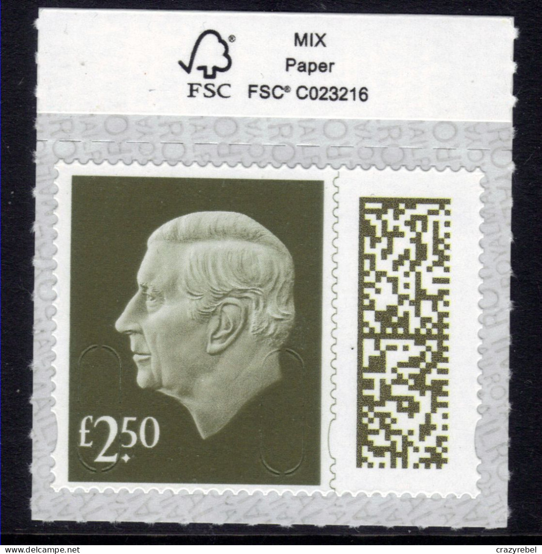 GB 2024 KC 3rd £2.50 Gooseberry Green Machin Umm SG V5026 ( G1421 ) - Unused Stamps