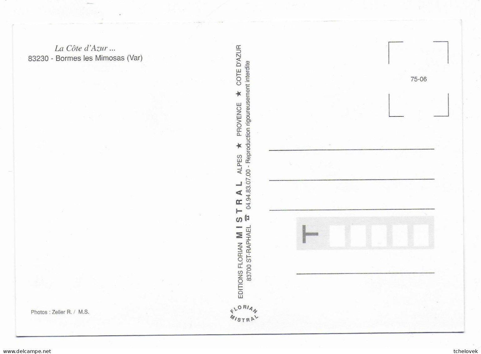 (83). Bormes Les Mimosas. 659 Chapelle Saint Francois Mairie & 75.06 Souvenir - Bormes-les-Mimosas