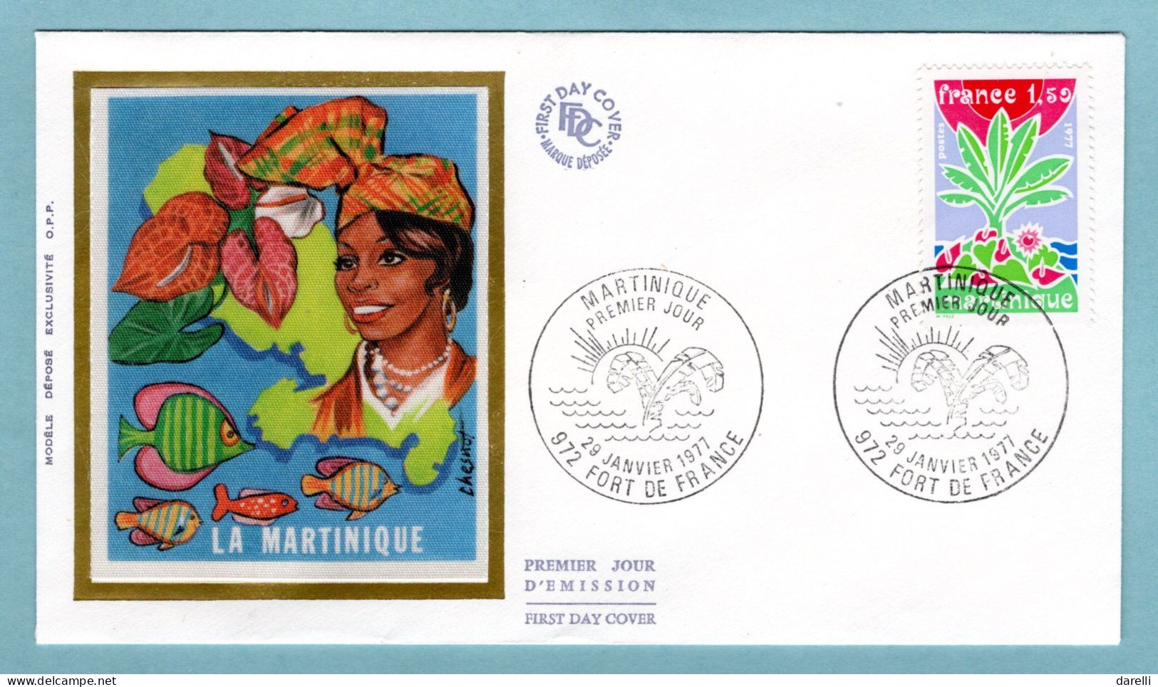 FDC France 1977 -  Série Régions : Martinique - YT 1915 - 972 Fort De France - 1970-1979