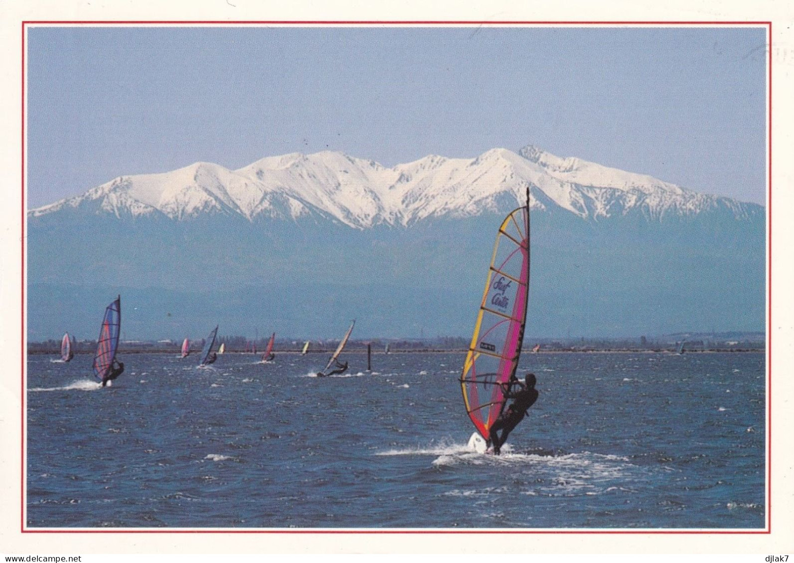 66 Etang Du Barcarès Et De Leucate Plaisirs Du Vent Su Fond De Massif Du Canigou Enneigé - Port Barcares