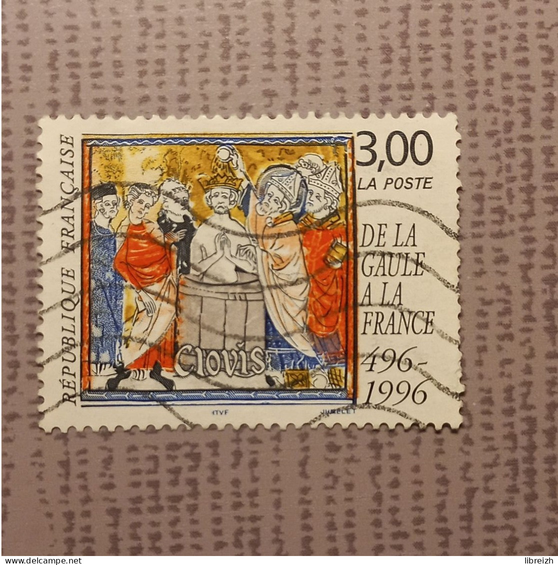 Baptême De Clovis  N° 3025 Année 1996 - Used Stamps