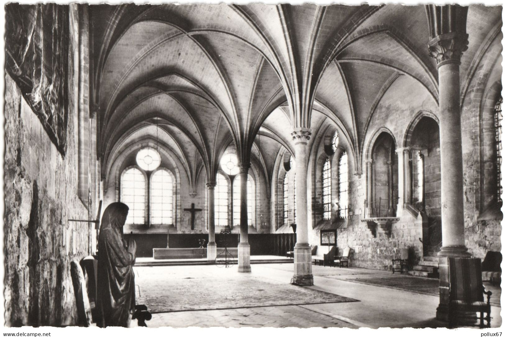 4 CPSM DE ASNIÈRES  (VAL D'OISE)  ABBAYE DE ROYAUMONT - VUE GÉNÉRALE. LE CLOÎTRE.  ANCIEN RÉFECTOIRE. ANCIENNES CUISINES - Asnières-sur-Oise