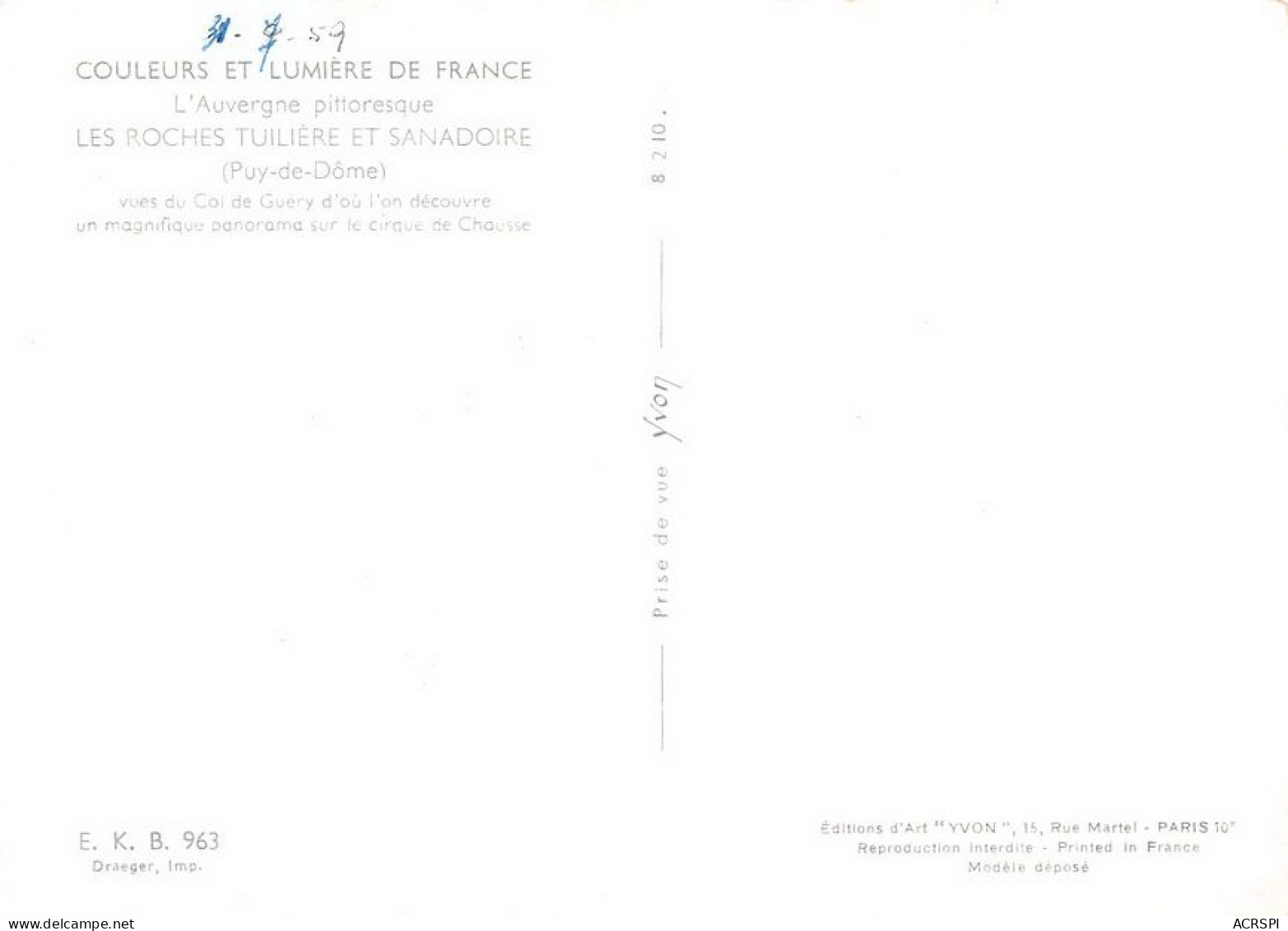 63 LE-MONT-DORE  Le Banc Devant Le Cirque De La Chausse   (Scan R/V) N°   27   \MT9106 - Le Mont Dore