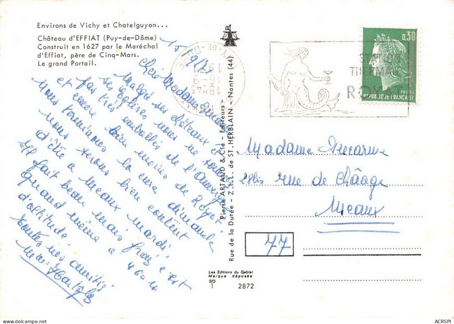 63  CHATELGUYON  Le Chateau D'EFFIAT   (Scan R/V) N°   68   \MT9106 - Châtel-Guyon