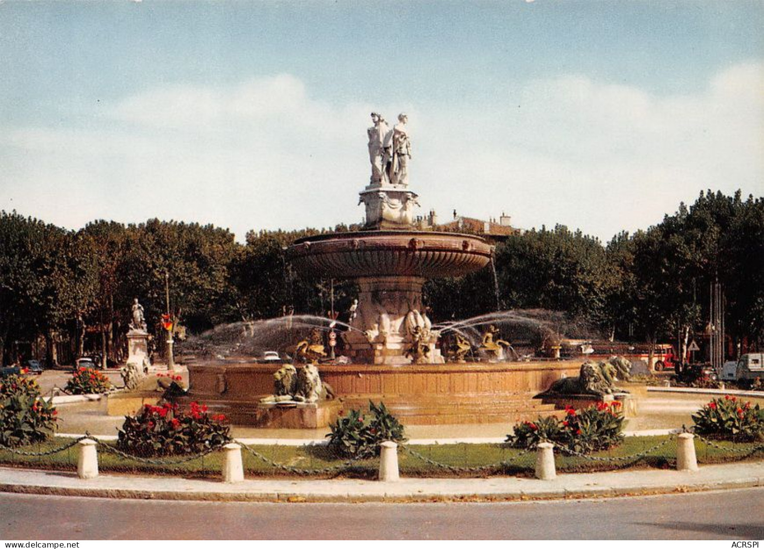 13 AIX-en-PROVENCE  La Grande Fontaine Sur La Rotonde    (Scan R/V) N°   33   \MT9100 - Aix En Provence