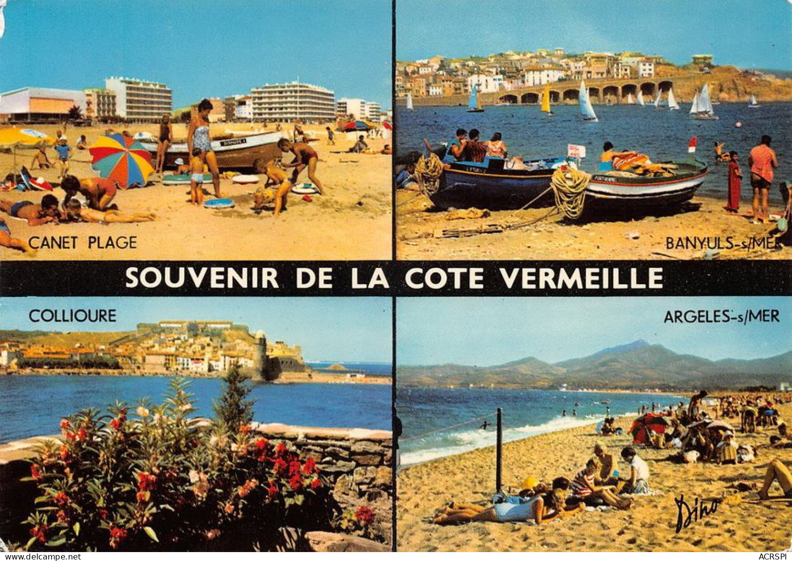 66  Argelès-sur-Mer  Souvenir Canet Banyuls Collioure  (Scan R/V) N°   45   \MT9123 - Argeles Sur Mer