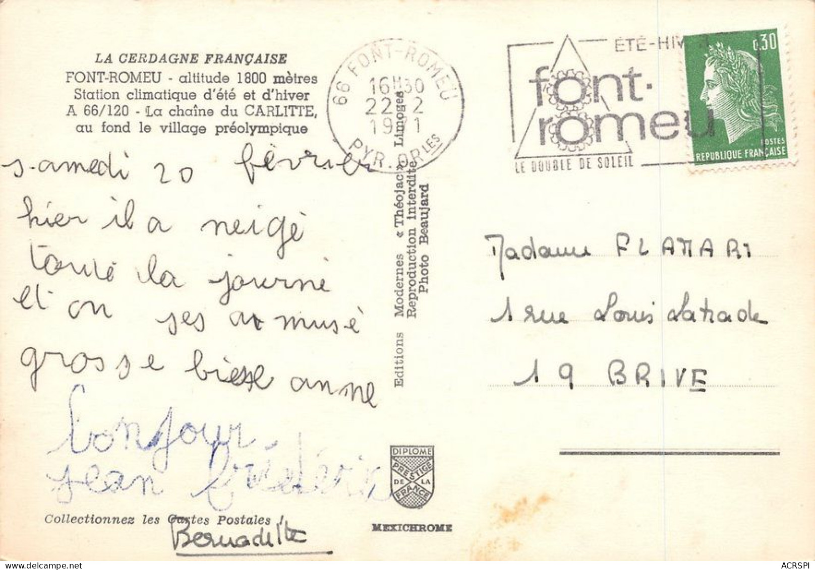 66  Font-Romeu-Odeillo-Via  Le Village Préolympique   (Scan R/V) N°   16   \MT9120 - Prades