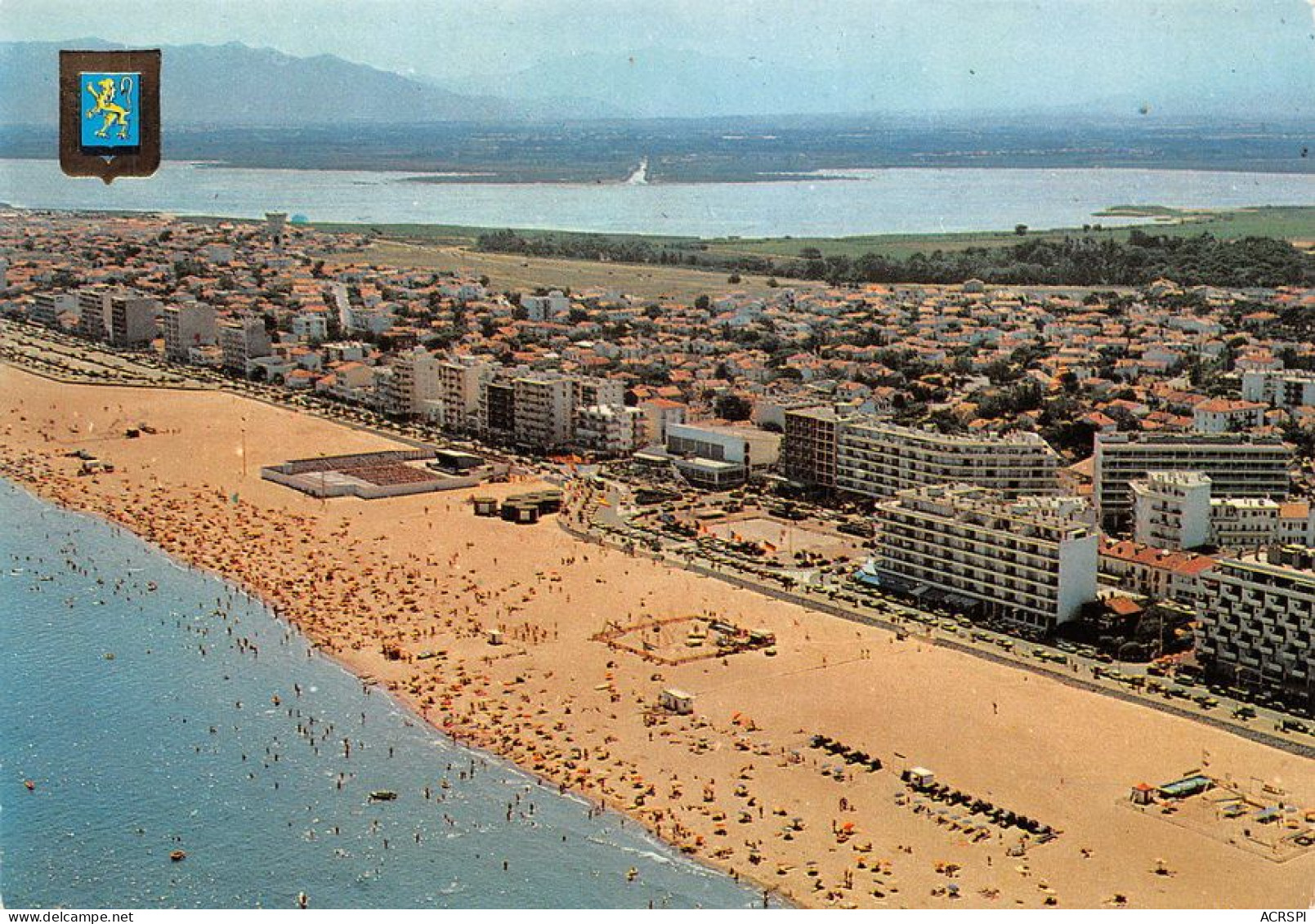 66  CANET PLAGE En Rousillon  Vue Aérienne Sur La Ville  (Scan R/V) N°   61   \MT9119 - Canet En Roussillon