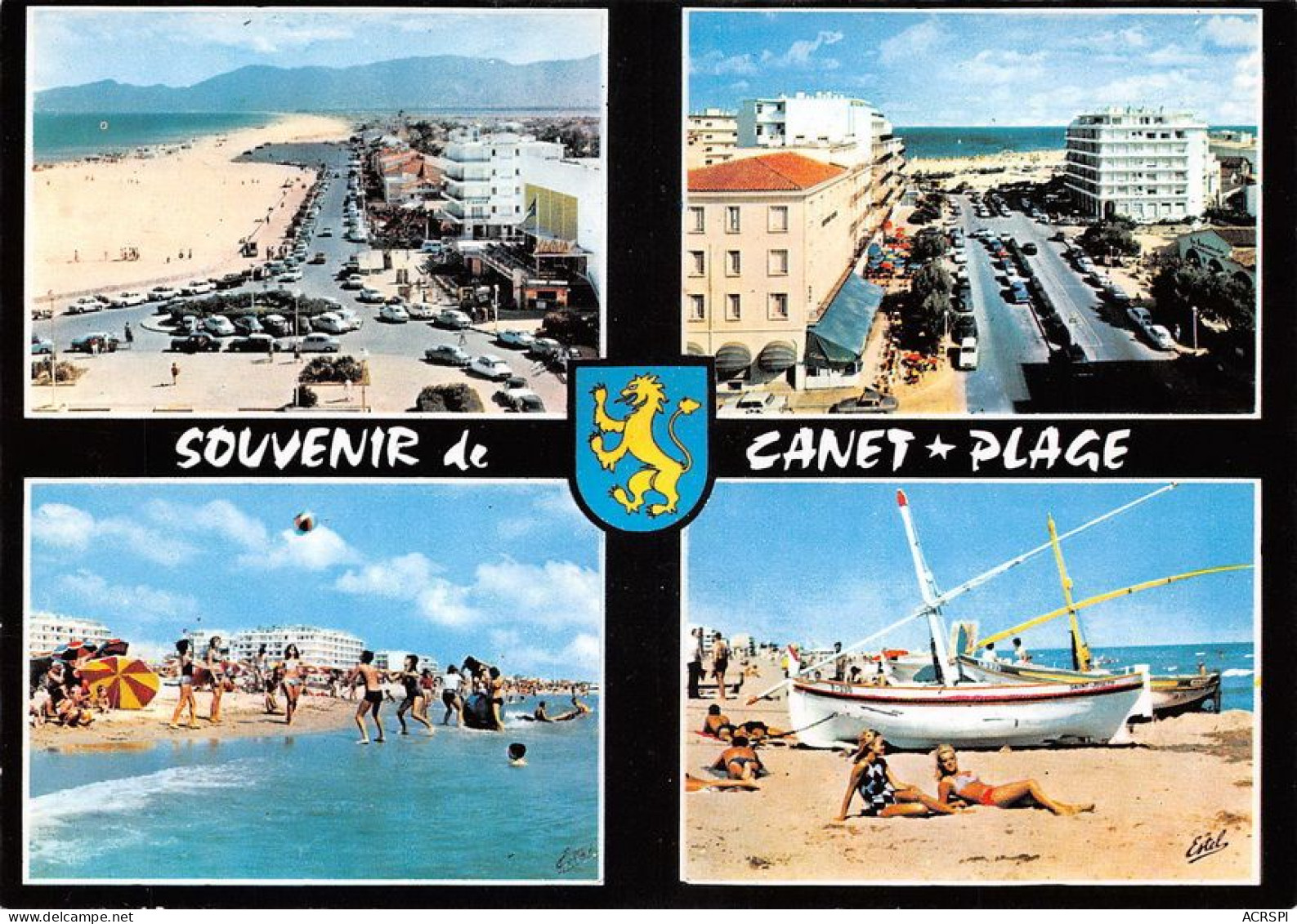 66  CANET PLAGE En Rousillon  Multivue Souvenir (Scan R/V) N°   43   \MT9119 - Canet En Roussillon