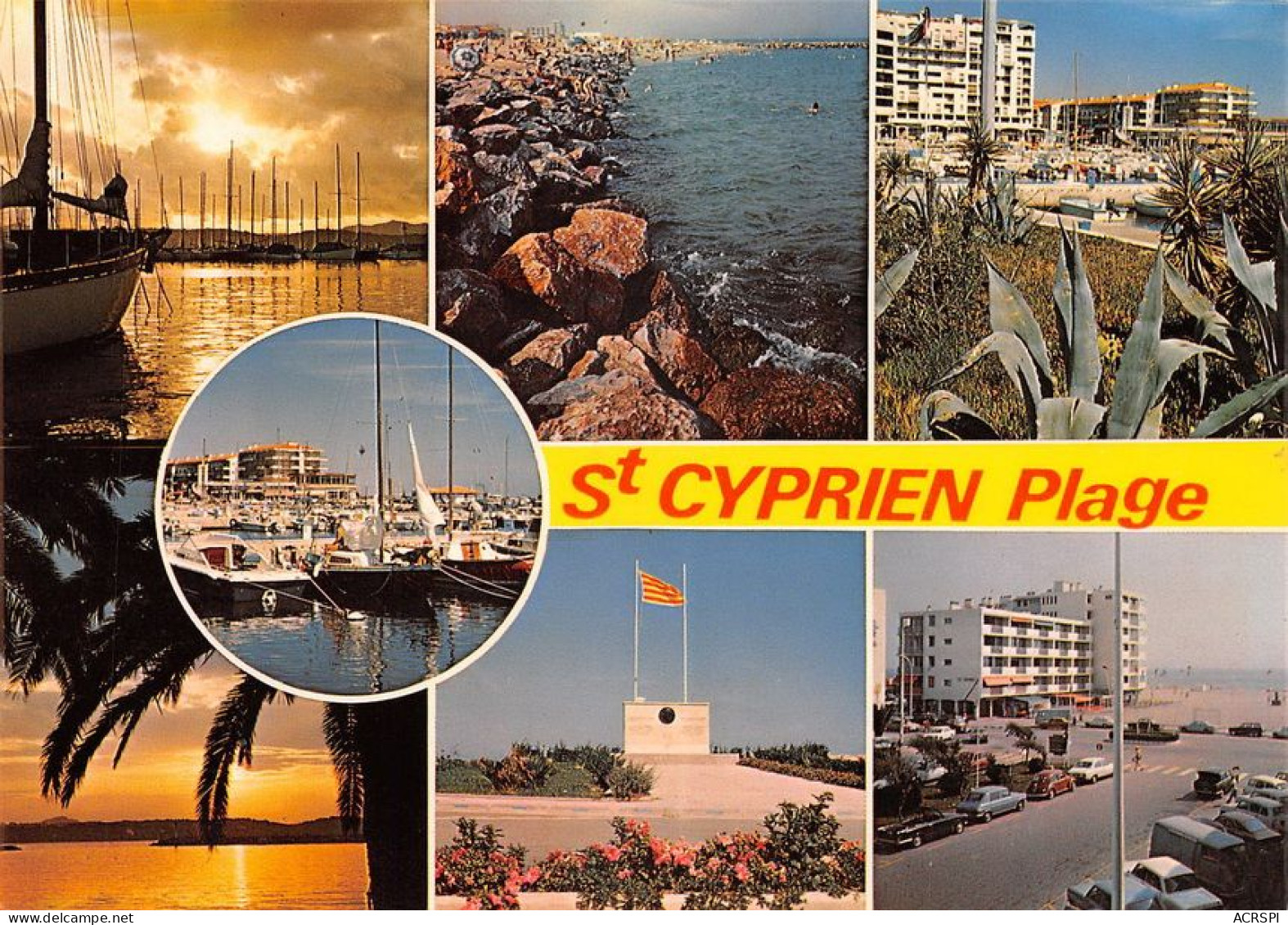 66  Saint-Cyprien Le Port Le Phare Et La Plage Souvenir  (Scan R/V) N°   35   \MT9118 - Saint Cyprien