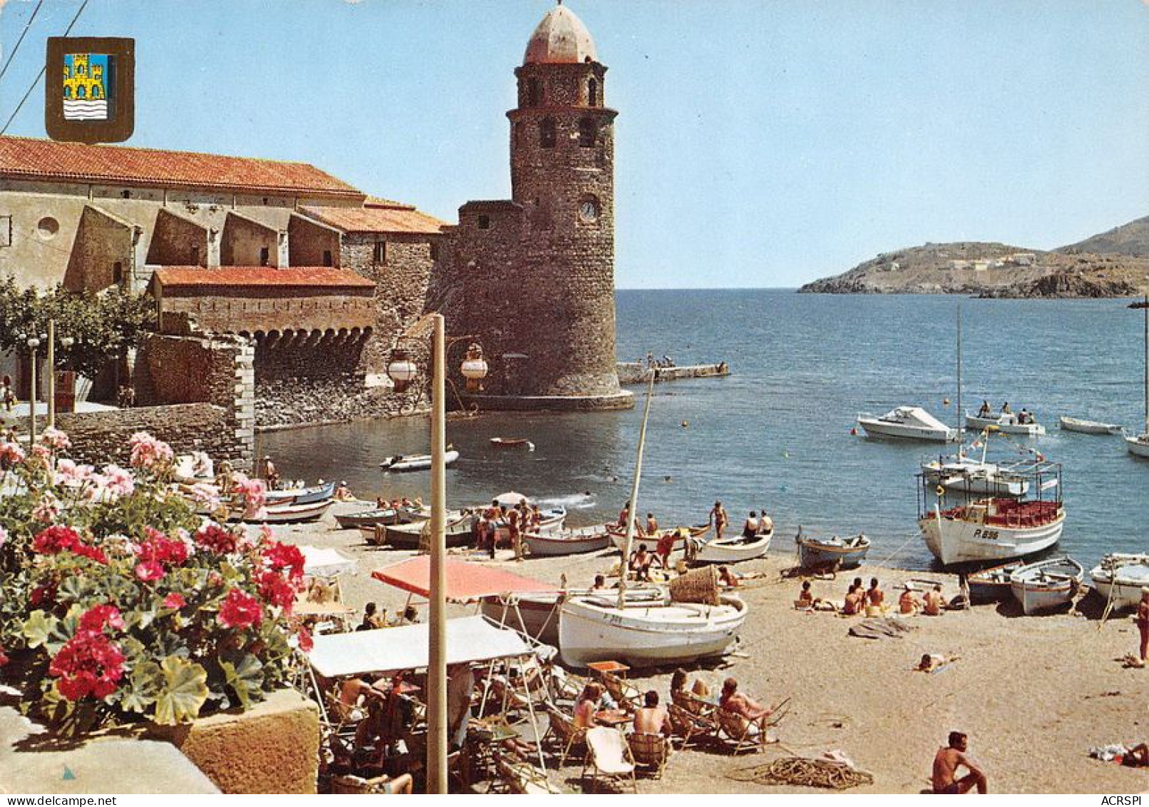 66 Collioure  Plage  Et Barques  (Scan R/V) N°   12   \MT9128 - Collioure