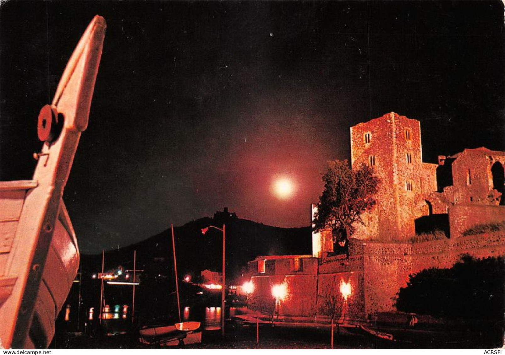 66 Collioure  Le Clair De Lune Sur Le Chateau  (Scan R/V) N°   25   \MT9128 - Collioure