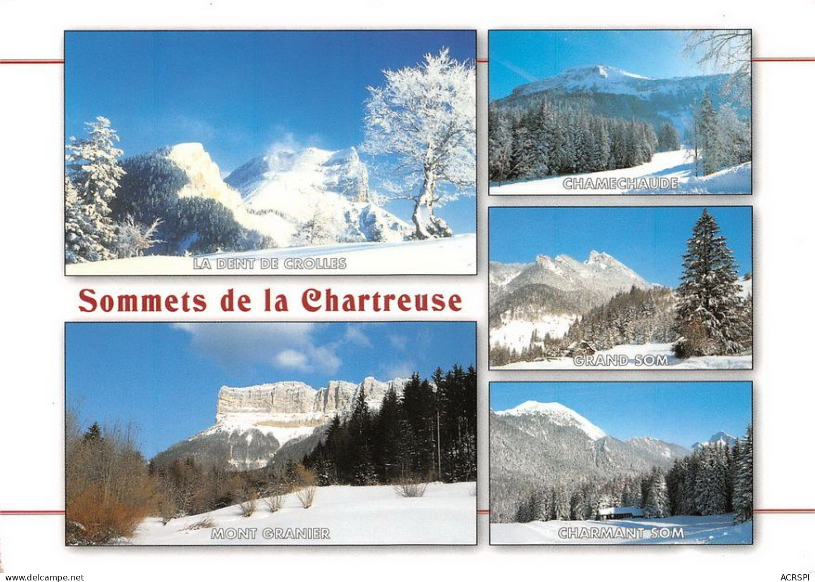 38  Les Sommets De La CHARTREUSE     (Scan R/V) N°  15   \MT9152 - Chartreuse