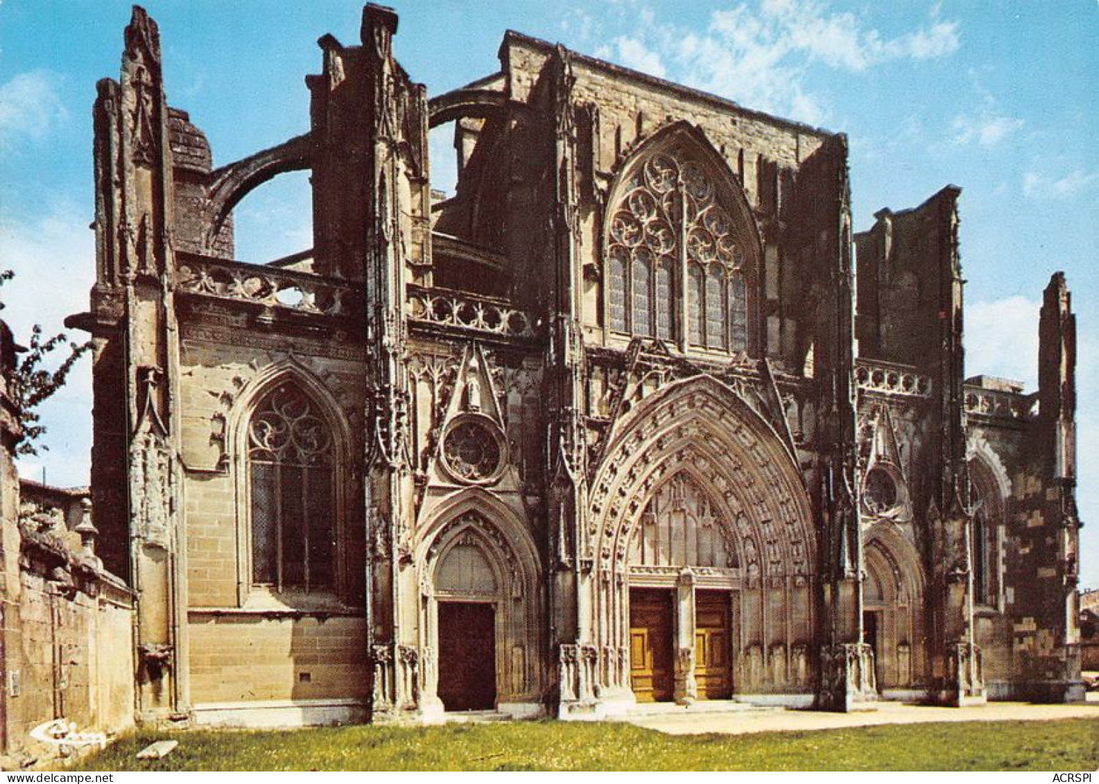 38  Saint-Antoine-l'Abbaye  Façace De L'église   Abbatiale Gothique Flamboyant    (Scan R/V) N°   9   \MT9150 - Saint-Marcellin