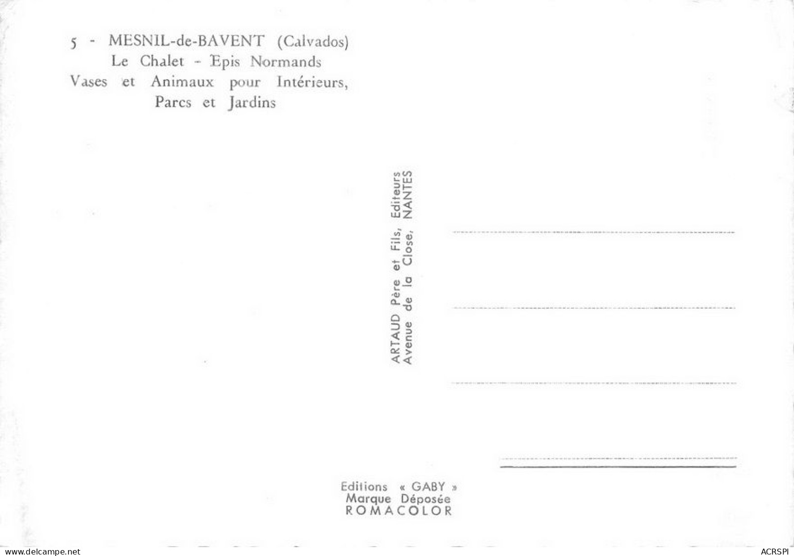 14 MESNIL-de-BAVENT Le Chalet  (Scan R/V) N°  52   \MT9147 - Caen