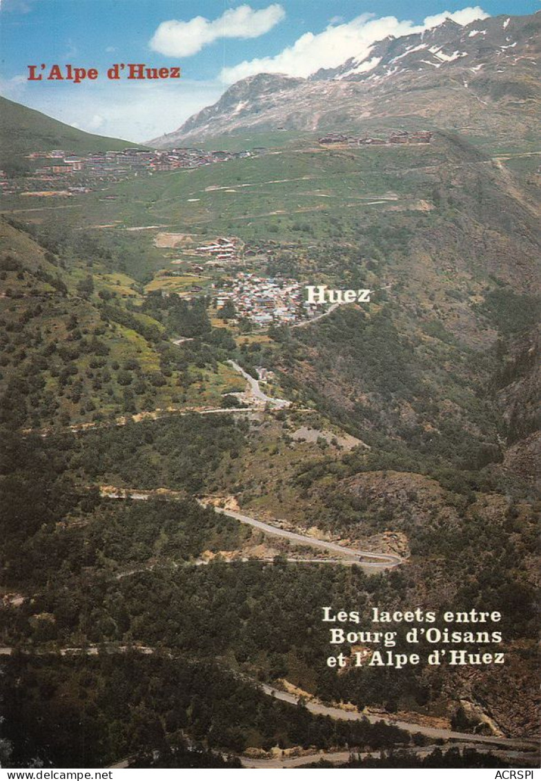 38  L'Alpe D'Huez Vue Générale Et  Les Lacets De Bourg-d'Oisans (Scan R/V) N°   50   \MT9144 - Bourg-d'Oisans
