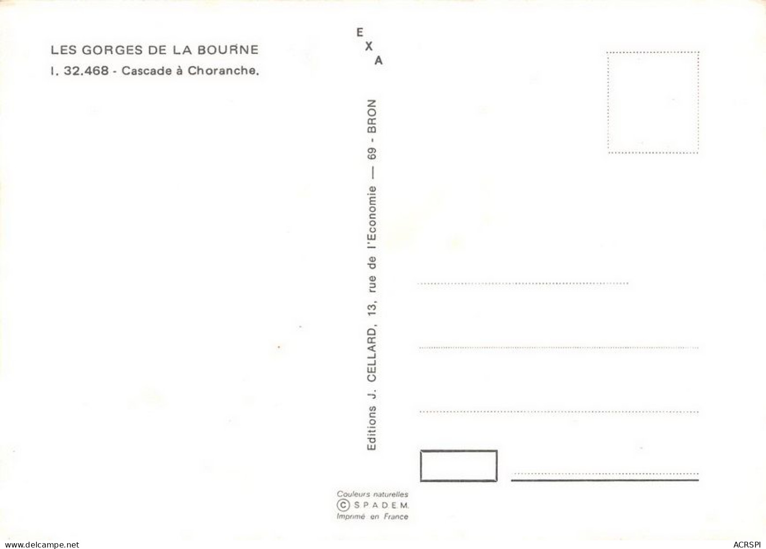38  Gorges De La BOURNE à Choranche       (Scan R/V) N°   49   \MT9153 - Villard-de-Lans