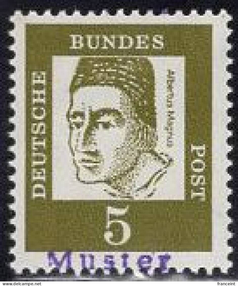 GERMANY(1961) Albertus Magnus. MUSTER (specimen) Overprint. Scott No 824. - Andere & Zonder Classificatie