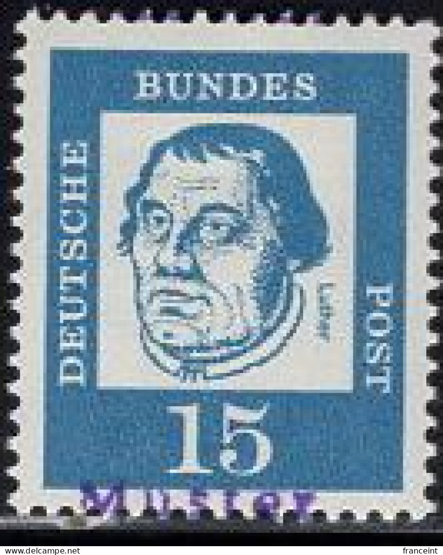 GERMANY(1961) Martin Luther. MUSTER (specimen) Overprint. Scott No 828. - Sonstige & Ohne Zuordnung