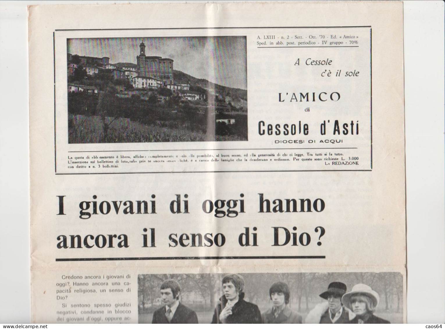 L'amico Di Cessole D'Asti Ott. 1970 - Sonstige & Ohne Zuordnung