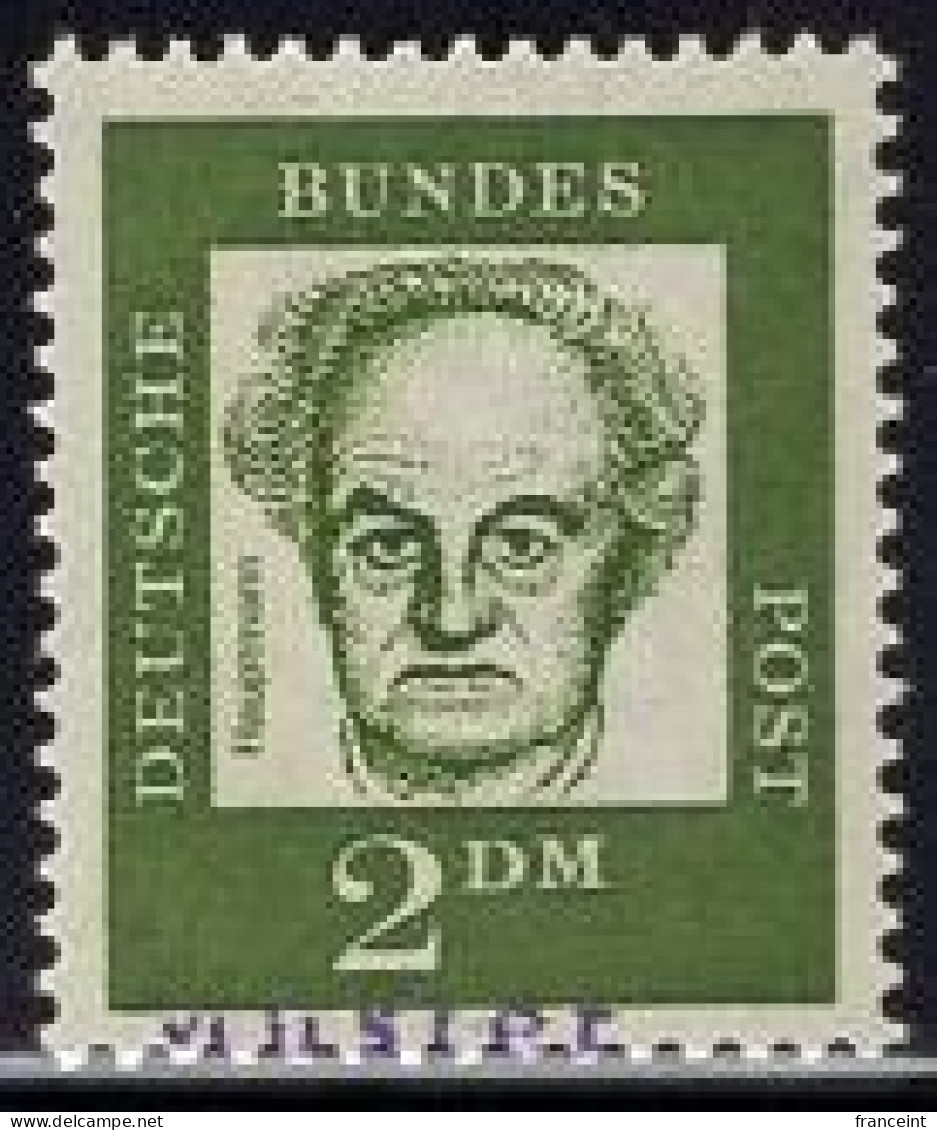 GERMANY(1962) Gerhart Hauptmann. MUSTER (specimen) Overprint. Scott No 839. - Andere & Zonder Classificatie